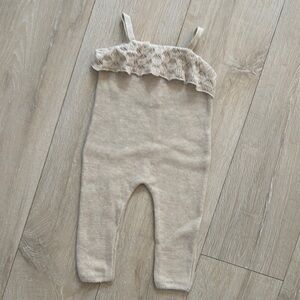 Adorable Cream Knit Baby Romper